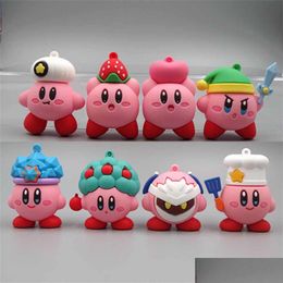 Autres accessoires de dessins animés Figure Kawaii Kirby Stars Différentes formes PVC Modèle Toys Boys and Girls Birthday Cadeaux pour amis ou enfant DHRBC