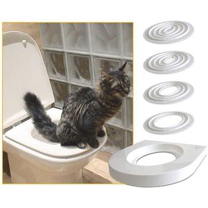 Andere Cat Supplies Katten Toilet Training Kit PVC Huisdier Kattenbak Lade Set Professionele Puppy Schoonmaken Trainer Voor Seat288e