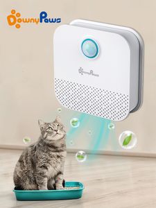 Autres fournitures pour chats DownyPaws 4000mAh Purificateur d'odeur intelligent pour bac à litière Désodorisant Toilette pour chien Nettoyeur d'air rechargeable Désodorisation pour animaux de compagnie 230222