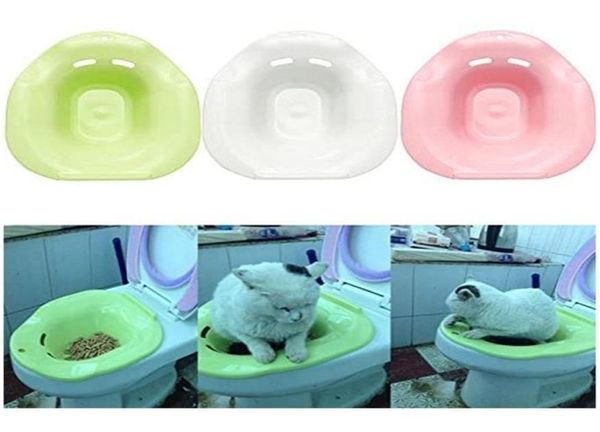 Otros suministros para gatos HIMISS Kit de entrenamiento de inodoro para mascotas de plástico Sistema de limpieza Bandeja de color Bandeja para orinal Urinario 2211084199672