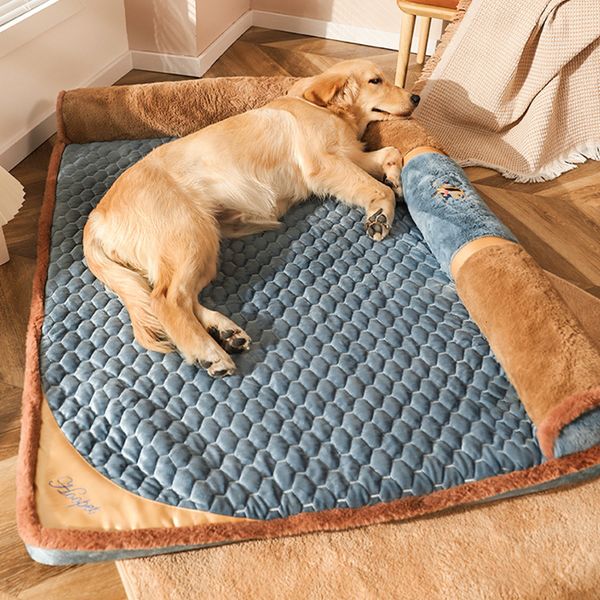 Autres fournitures pour chats Hoopet VIP Lit pour animaux de compagnie avec oreiller Premium Mat Canapé de couchage pour chiens Golden Retriever Labrador Pad 230327