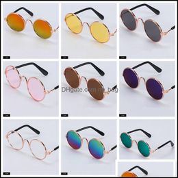 Autres fournitures pour chats Pet Home Garden Funny Cute Dog Lunettes Transparent Eye Wear Po Props Cosplay Costume Lunettes Pour Petite Drop Delivery