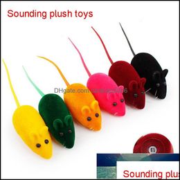 Autres fournitures de chat Pet Home Garden Peluche Souris Jouet Son Sile Jouets réalistes Jouets drôles Jouer Scratch Chaton interactif Simation Bite Faux