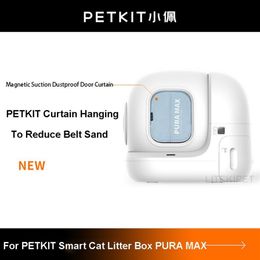 Autres fournitures pour chats PETKIT Litière automatique Toilette automatique Aspiration magnétique Rideau de porte anti-poussière pour réduire le sable pour PURA MAX Sandbox275E