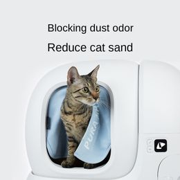 Andere kattenbenodigdheden PETKIT Kattenbak Automatisch toilet Magnetische zuigkracht Stofdicht deurgordijn om zand te verminderen voor PURA MAX Sandbox295W