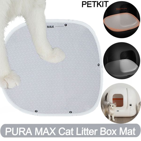 Autres fournitures pour chats Petkit PURA MAX Sandbox Bac à litière Accessoires de tapis Haute performance Trois tampons de prévention conviennent au coussin de toilette 230707