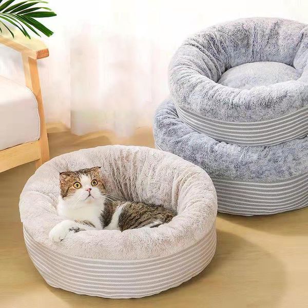 Autres fournitures pour chat lit chaud maison ronde s tapis de couchage coussin pour animaux de compagnie chiot nid coquille pour petit chien 221118