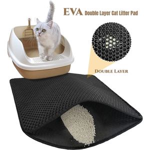 Autres fournitures pour chats Tapis de litière imperméable Double couche EVA Boîte pour animaux de compagnie Antidérapant Sable Chien Lit lavable Clean Pad Products 230628