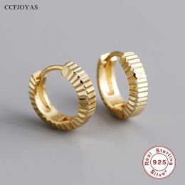 Otros ccfjoyas 100% reales 925 pendientes de aro de aro de automóvil de plata esterlina unisex aretes de círculo redondo europeo y americano