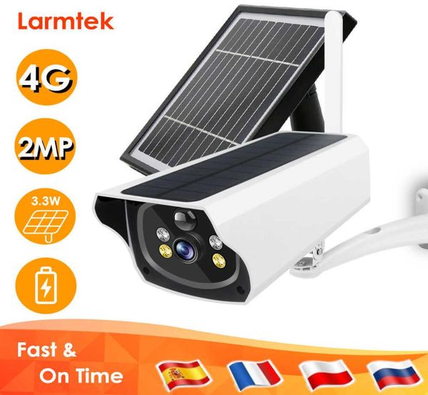 Autres caméras de vidéosurveillance 4G Carte SIM Caméra IP solaire extérieure 1080P Sécurité à domicile Caméra de vidéosurveillance Alimentation par batterie Panneau solaire externe 33W Colo7321847
