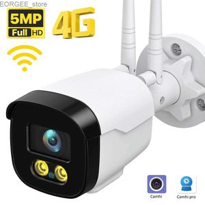 Autres appareils photo CCTV 5MP HD 4G IP Camera 3G Carte SIM Bullet Security WiFi Camera 1080p Motion Détection de surveillance en plein air CCATV CCTV P2P CAMHI Y240403