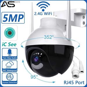 Autres appareils photo CCTV 5MP PTZ WiFi IP Detection de détection de caméra Couleur nocturne Vision Audio Video ICSEE Sécurité extérieure CCTV Surveillance IP67 APACER IMPRÉPERSE Y240403