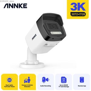 Andere CCTV-camera's Annke 5MP Smart Dual-Light IP-camera Ingebouwde microfoon 2,8 mm Lens IR Netwerkcamera IP67 Dust 3K Waterdichte menselijke voertuigdetectie Y240403