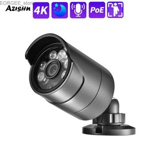 Autres appareils photo de vidéosurveillance Azishn Full Color H.265 + Audio Ultra HD 4K 8MP Metal IP Camera Bullet Outdoor IP66 Humanoid Detection POE Sécurité CCTV CAM 4MP Y240403