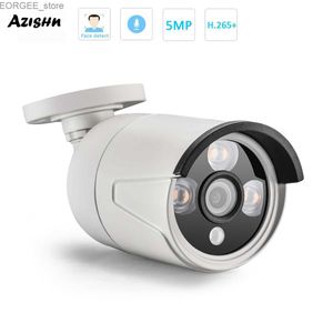 Autres caméras de vidéosurveillance Azishn H.265 + 5MP PoE IP Camera 2880x1616 Détection de visage vidéo en plein air 3ir LEDS Sécurité CCTV pour le système PoE NVR Y240403