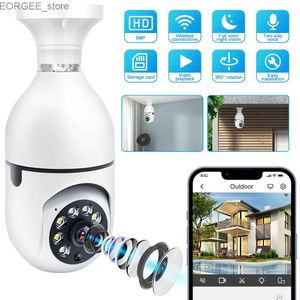 Autres appareils photo CCTV E27 Bulbe 5MP Caméras WiFi Surveillance Vidéo Vision noctue