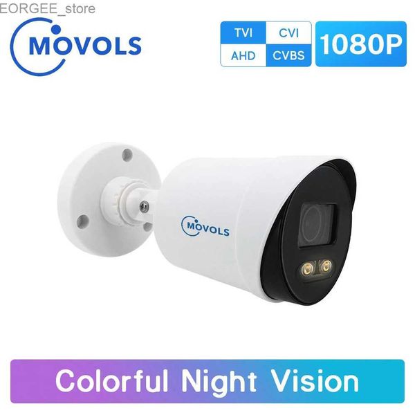 Otras cámaras de CCTV Movols 2MP Camera de seguridad de visión nocturna colorida CCTV AHD Video de Video Vigilancia Cámara de sensor impermeable analógico Y240403