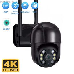 Autres caméras de vidéosurveillance Taitas 8MP 4K IP Camera 5MP Wiless WiFi Speed Dome Dome Tracking PTZ Camera Home Home Outdoor Surveillance Monitor Y240403