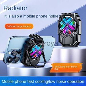 Andere mobiele telefoonaccessoires Aircooled Mobile Phone Cooler Radiator Stand Snapon PUBG Rapid Low Sound Back Clip mobielhouder Radia J230720