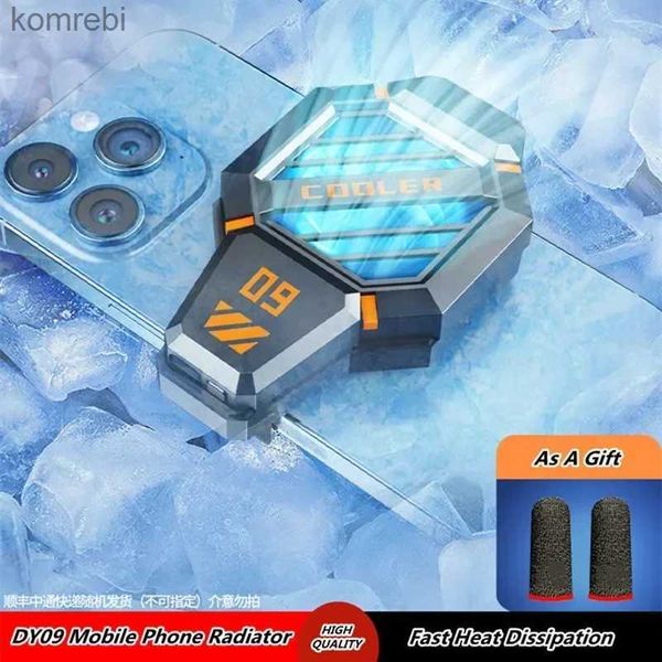 Otros accesorios para teléfonos celulares DY09 ABS Teléfono móvil Engranajes de doble velocidad Radiador de ventilador de enfriamiento silencioso refrigerado por aire ajustable para PUBG Game Cooler para iPhone Android 240222