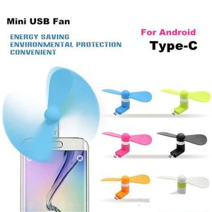 Otros accesorios para teléfonos móviles Mini USB Gadget Fans Super Mute Fan Cooler para 2 en 1 Type-C Android S7 Edge con paquete Opp Drop Deli Dhul6