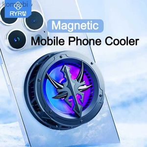 Andere mobiele telefoonaccessoires RYRA Universele magnetische koelventilator voor mobiele telefoons Radiator Turbo Hurricane Game Cooler Mobiele telefoon Koele koellichaam voor IPhone IPad 240222