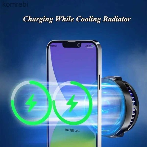 Otros accesorios para teléfonos móviles SL05 Ventilador de refrigeración de semiconductores magnéticos móviles con carga inalámbrica para PUBG Game Cooler para iPhone Android Cellphone Radiator 2402