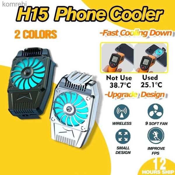 Otros accesorios para teléfonos celulares Enfriador universal para teléfonos móviles Ventilador de enfriamiento Radiador Turbo Hurricane Mini Game Cooler Teléfono celular Disipador de calor fresco para Samsung 240222