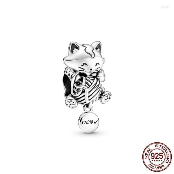 Andere charme kitten en wol bal passen originele armband maken voor fijne sieraden DIY zilveren kraal juweel cadeau Rita22