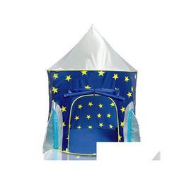 Autres meubles pour enfants Pop Up Tente pour enfants - Spaceship Rocket Indoor Playhouse pour garçons et filles Drop Delivery Home Garden Dh0Sx