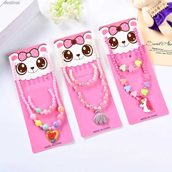 Autres colliers pour enfants Femme Licorne Dessin animé Princesse Bijoux Filles Bracelets Bébé Accessoires Enfants Bijoux CadeauxL242313