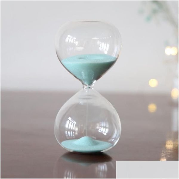 Autres horloges Accessoires 10 Couleur Verre Sablier Sable Minuterie Mode Décor À La Maison Anniversaire 3/5 Minute Amour Saint Valentin Cadeau Amphe Dhihh