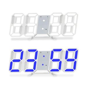 Andere klokken accessoires 3D LED digitale alarm datum tijd nachtlichtwandtafel spraaksensor automatische achtergrondverlichting elektronische klok