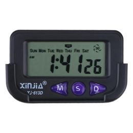 Otros relojes Accesorios Reloj digital electrónico para automóvil Segundo cronógrafo con pantalla LCD Negro con batería de 1 botón 266o