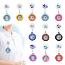 Andere klokken accessoires Cloud Clip Pocket horloges clip-on revershangende verpleegkundigen kijken sile verpleegster broche fob medisch op gemakkelijk te lezen dr otum2