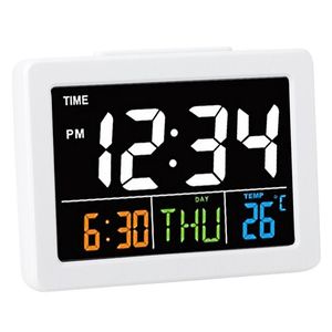 Other Clocks & Accessories Color Large Screen LCD Electronic Desk Alarm Clock With Temperature Date Display