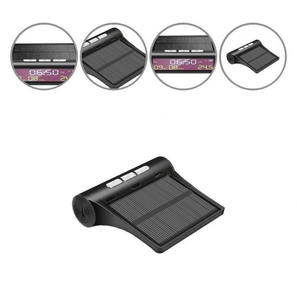 Autres horloges Accessoires Tableau de bord Horloge numérique Premium LCD Mini voiture Haute précision Plug Play
