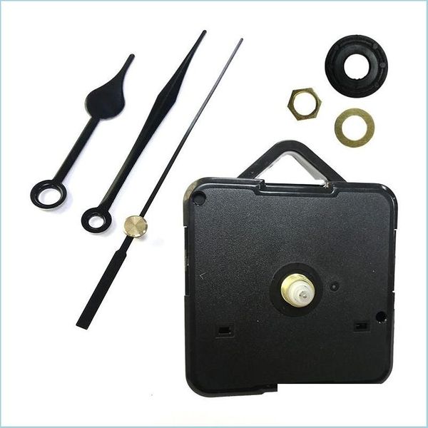 Otros relojes Accesorios Diy Kit de movimiento de reloj de cuarzo Mecanismo de huso negro Reparación con juegos de mano Accesorios colgantes Delive DHOJ2