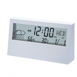 Andere klokken Accessoires Japanse Bureauklok Mute Elektronische Transparante Intelligente Perpetual Calendar Eenvoudig modern weeralarm