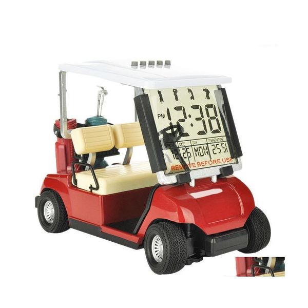 Autres horloges Accessoires Affichage LCD Mini Golf Cart Clock pour les fans Cadeau Golfeurs Course Souvenir Nouveauté CadeauxRed1 Drop Livraison Accueil Dhgbr