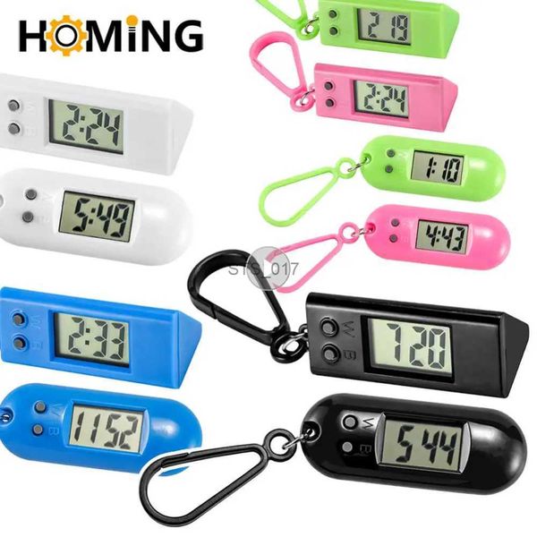 Autres horloges Accessoires Portable Mini Horloge électronique Porte-clés Montre Numérique Affichage de l'heure Horloges Sac à dos Poche suspendue Horloge numérique Décoration de la maison L2403