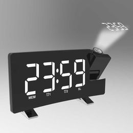 Autres horloges Accessoires Snooze Réveil Minuterie Rétroéclairage Projecteur Radio FM USB Projection LED Affichage Table Montre Moderne