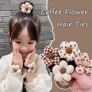 Otro color café Lazos para el cabello con flores Cuerda para el cabello linda Niñas Niños Titulares Bandas para el cabello Accesorios para el cabello
