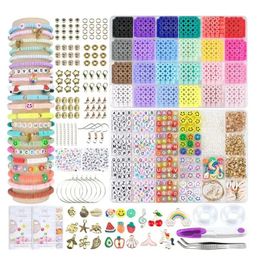 Andere kleurrijke kralen rijstkralen armband maken kit vriendschapsarmband kit voor meisjes kinderen handgemaakte sieraden voor kerstcadeaus