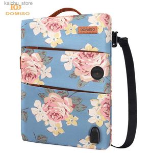 Autres accessoires d'ordinateur Sac d'ordinateur portable Domiso Women avec un trou de casque de port de charge USB pour 11 13 14 15,6 17,3 pouces Sleette d'ordinateur portable à usage mutille Y240418