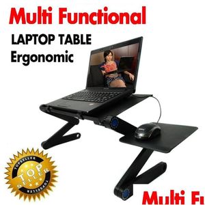 Autres accessoires informatiques Lapdesks MTI Table d'ordinateur portable ergonomique fonctionnelle pour lit canapé portable support pliant ordinateur portable avec DHFTM