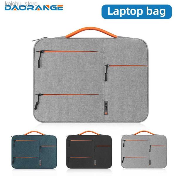 Otros accesorios de computadora Bolsa de laptop impermeable 13 14 15 pulgadas portátiles portátil doble cremallera bolsita para llevar para macbook air pro ipad Handbag maletín Y240418