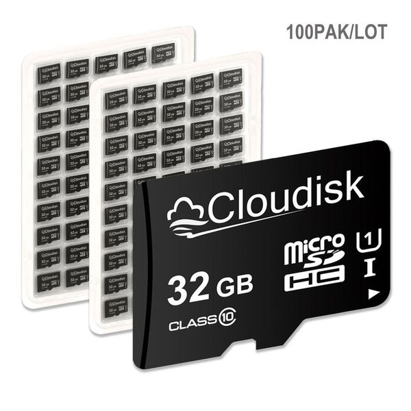 Otros componentes de computadora Bk 100Pack Cloudisk Tarjeta Micro Sd 16Gb 32Gb 64Gb 128Gb 256Gb 512Gb 1Tb Clase 10 Microsd de capacidad real 1Gb 2G Dhxc0