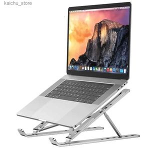 Autres composants d'ordinateur Portable Stand d'ordinateur portable Aluminium Notebook Prise en charge du support d'ordinateur MacBook Air Pro Holder Accessoires Roldable Lap Top Base pour PC Y240418