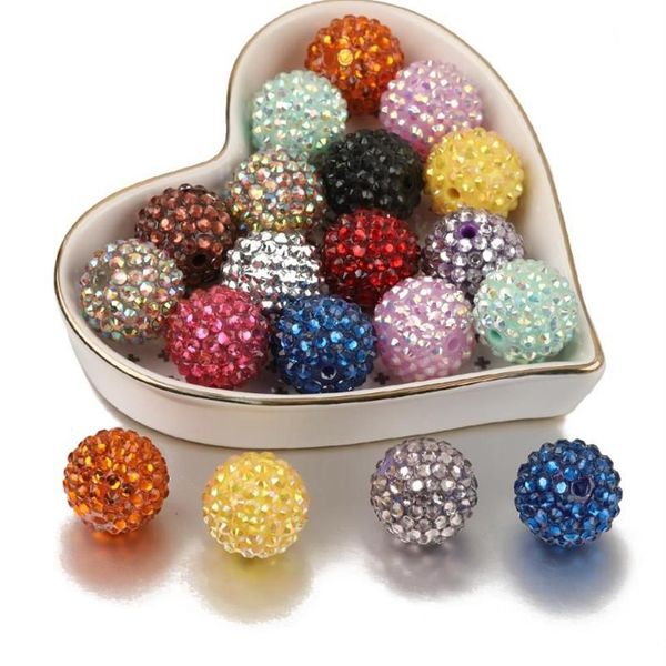 Autre conception cordiale 20MM 100pcs / lot de perles de strass en résine faites à la main de grosses perles pour collier faisant des perles de bricolage pour enfants Acrylique288C